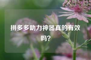 拼多多助力神器真的有效吗？  第1张