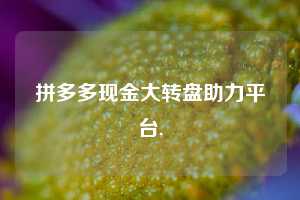 拼多多现金大转盘助力平台,  第1张